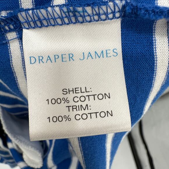 DRAPER JAMES Tie Waist T-Shirt Dress in Blue Nautical Stripe // XS - Picture 11 of 15